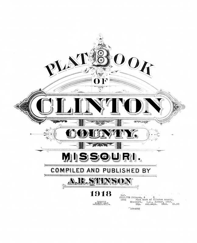 Clinton County Mo Plat Map Rare Maps - Cameron Missouri History